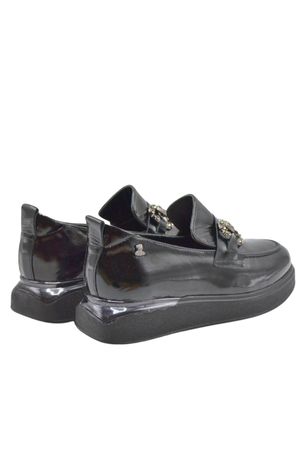 Venüs Deri Kadın Rugan Casual Ayakkabı Siyah 2451401K
