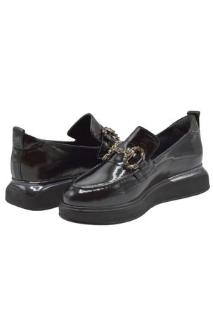 Venüs Deri Kadın Rugan Casual Ayakkabı Siyah 2451401K