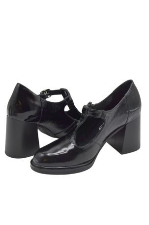 Venüs Deri Kadın Rugan Topuklu Ayakkabı Siyah 2453404K - Thumbnail