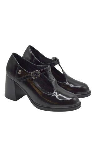 Venüs - Venüs Deri Kadın Rugan Topuklu Ayakkabı Siyah 2453404K