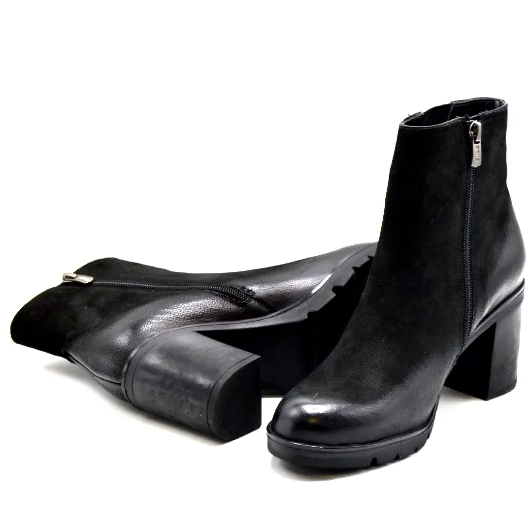 Venüs Deri Kadın Nubuk Casual Bot Siyah 2179125K - Thumbnail