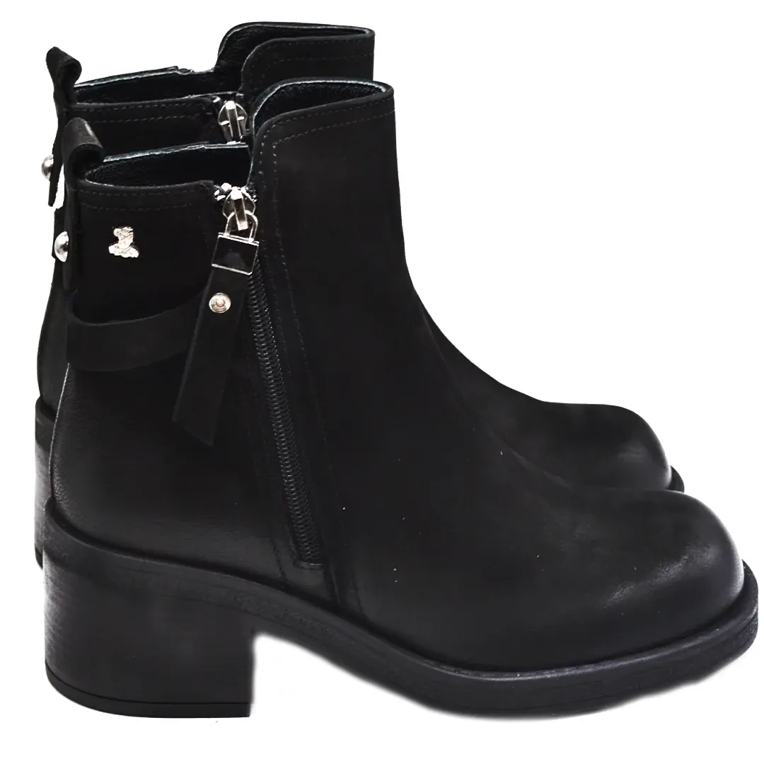 Venüs Deri Kadın Süet Topuklu Casual Bot Siyah 2450204K Venüs Deri Kadın Süet Topuklu Casual Bot Siyah 2450204K