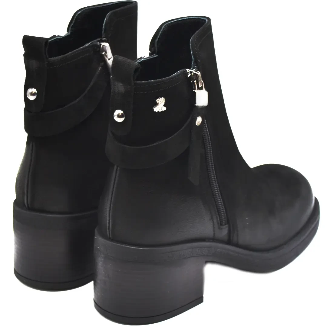 Venüs Deri Kadın Süet Topuklu Casual Bot Siyah 2450204K Venüs Deri Kadın Süet Topuklu Casual Bot Siyah 2450204K