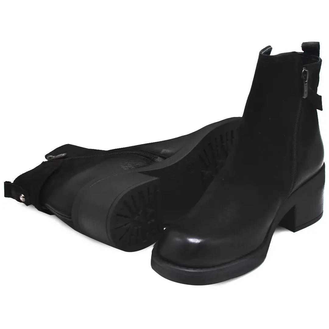 Venüs Deri Kadın Süet Topuklu Casual Bot Siyah 2450204K Venüs Deri Kadın Süet Topuklu Casual Bot Siyah 2450204K