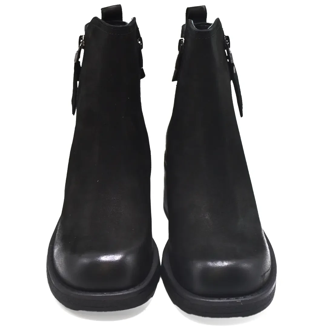 Venüs Deri Kadın Süet Topuklu Casual Bot Siyah 2450204K Venüs Deri Kadın Süet Topuklu Casual Bot Siyah 2450204K