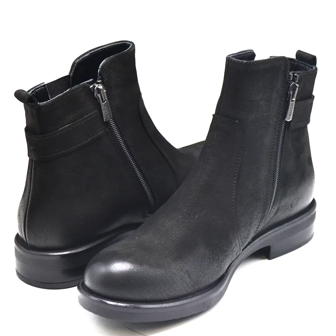 Venüs Deri Kadın Süet Comfort Bot Siyah 1852533K - Thumbnail