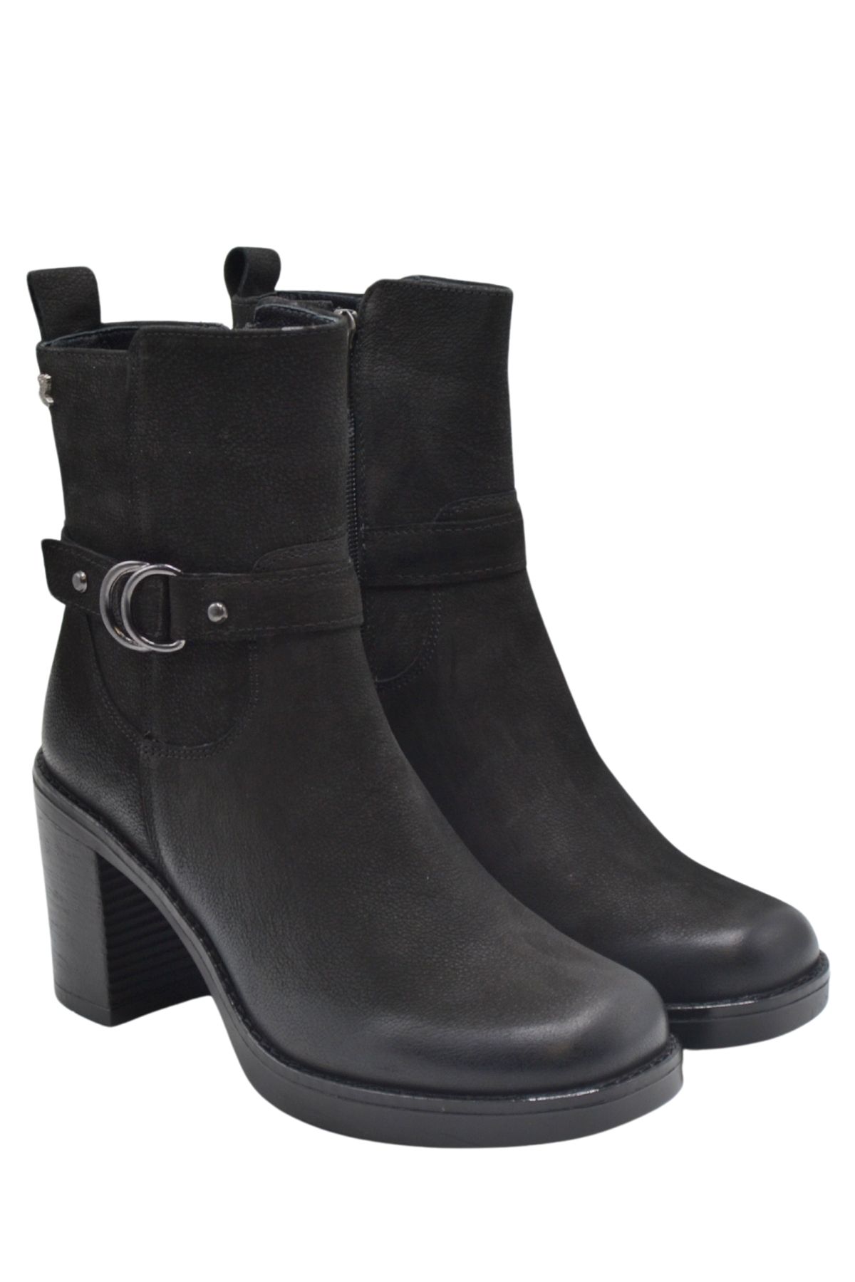 Venüs - Venüs Deri Kadın Nubuk Topuklu Casual Bot Siyah 2453603K Venüs - Venüs Deri Kadın Nubuk Topuklu Casual Bot Siyah 2453603K