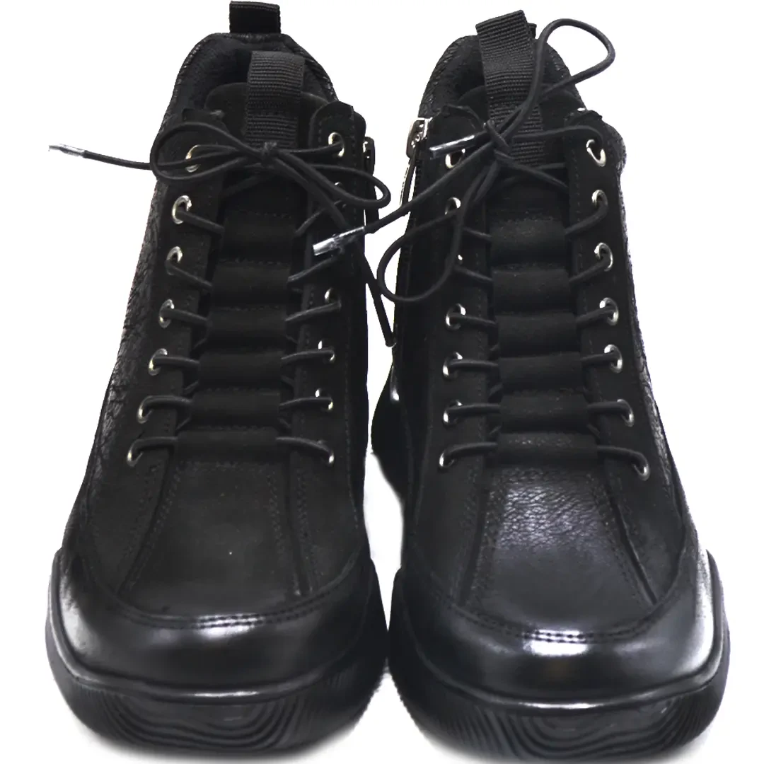 Venüs Deri Kadın Nubuk Casual Bot Siyah 1953837K