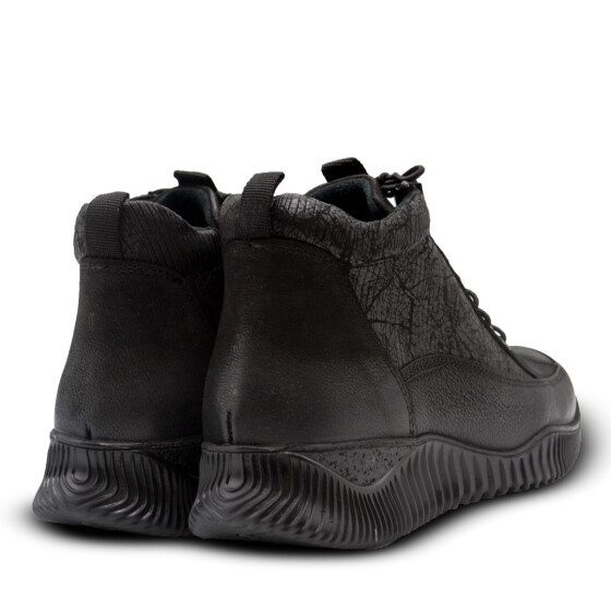 Venüs Deri Kadın Nubuk Casual Bot Siyah 1953837K - 3