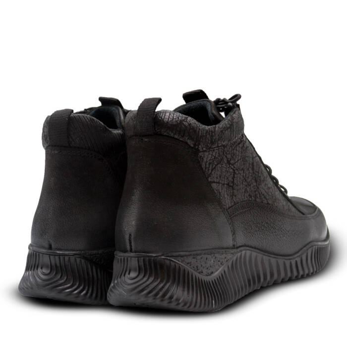 Venüs Deri Kadın Nubuk Casual Bot Siyah 1953837K - 3