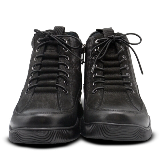 Venüs Deri Kadın Nubuk Casual Bot Siyah 1953837K - 6