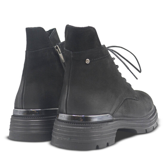 Venüs Deri Kadın Nubuk Casual Bot Siyah 2353510K - 3