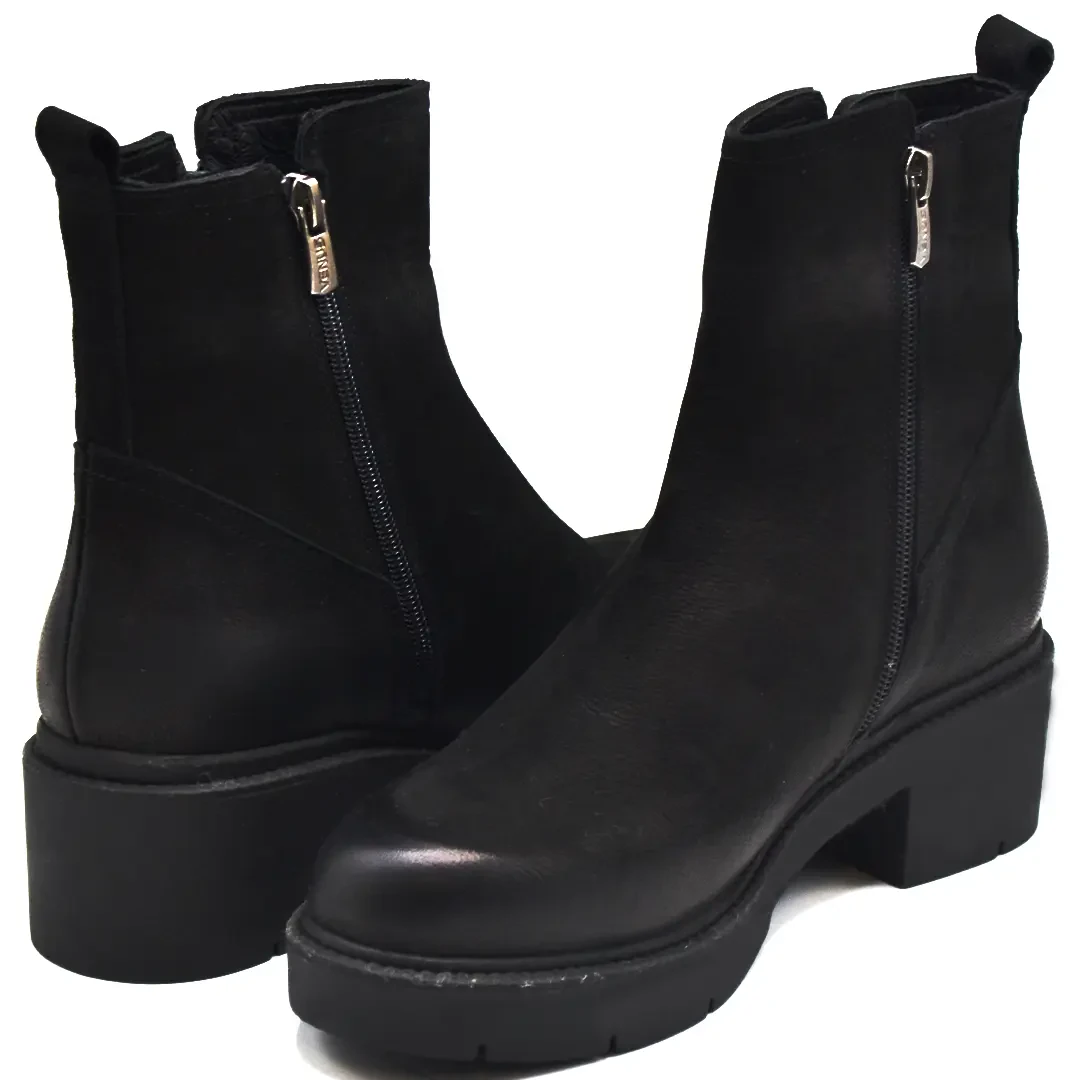 Venüs Deri Kadın Süet Casual Bot Siyah 2454601K