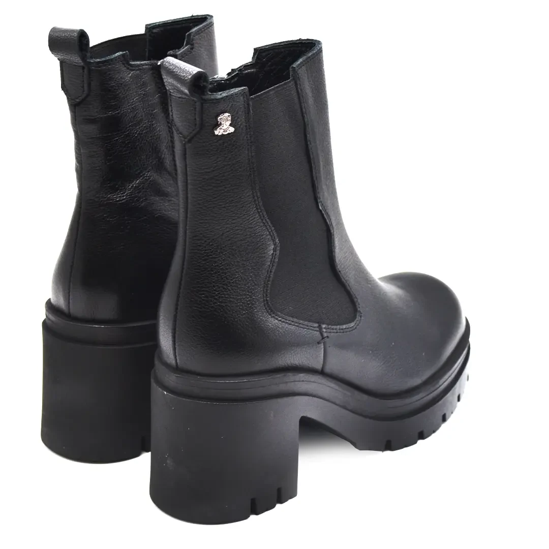 Venüs Deri Kadın Topuklu Casual Bot Siyah 2351305K