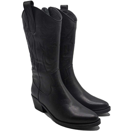 Venüs - Venüs Deri Kadın Kovboy Bot Siyah 25440005K