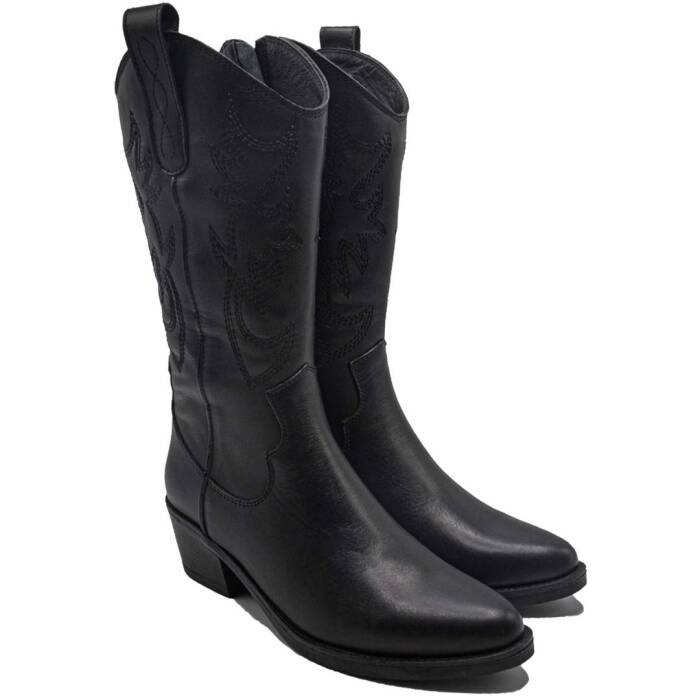  Venüs Deri Kadın Kovboy Bot Siyah 25440005K
