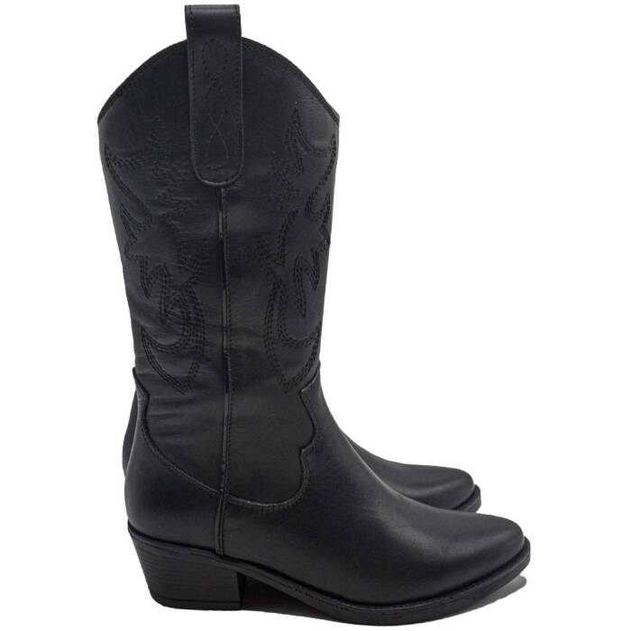  Venüs Deri Kadın Kovboy Bot Siyah 25440005K
