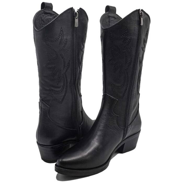  Venüs Deri Kadın Kovboy Bot Siyah 25440005K