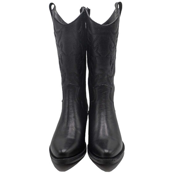  Venüs Deri Kadın Kovboy Bot Siyah 25440005K - Thumbnail