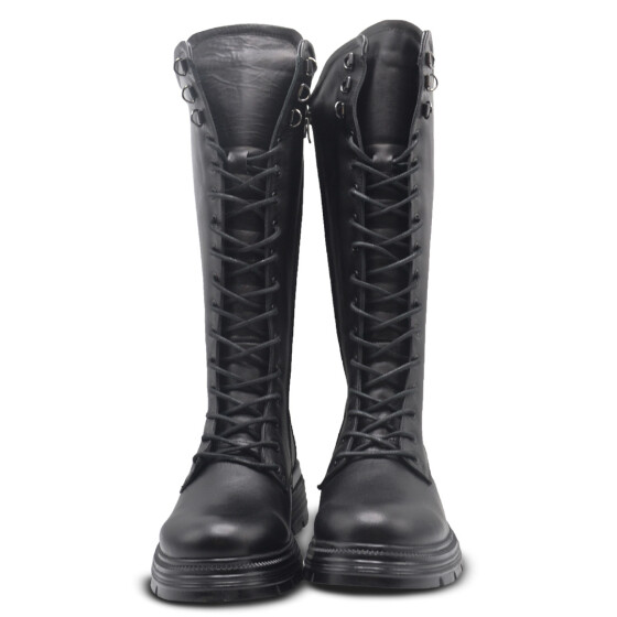  Venüs Deri Kadın Postal Çizme Siyah 2353520K - Thumbnail