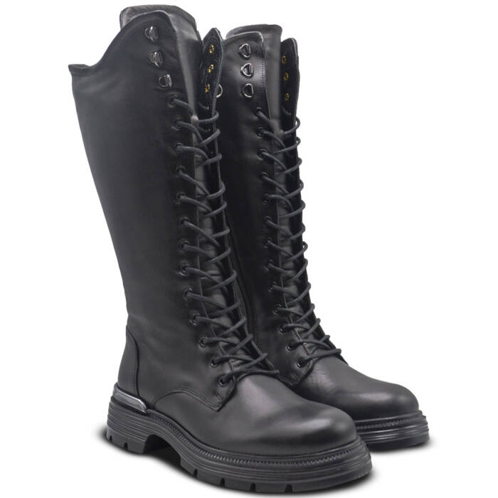  Venüs Deri Kadın Postal Çizme Siyah 2353520K  - 1