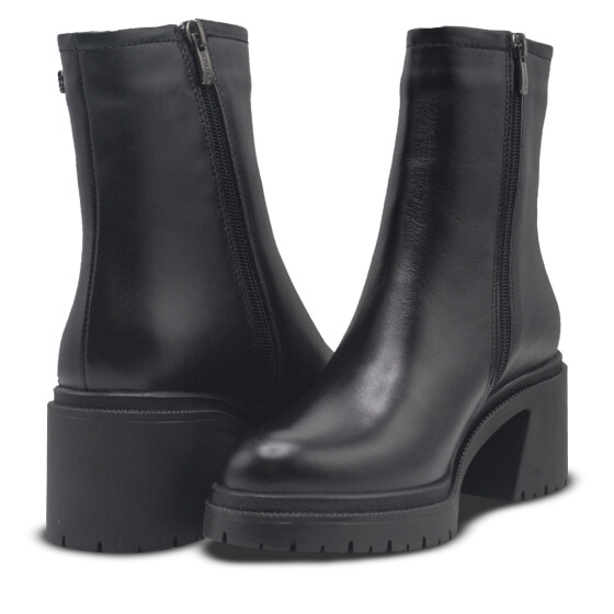 Venüs Deri Kadın Topuklu Bot Siyah 2552501K - Thumbnail