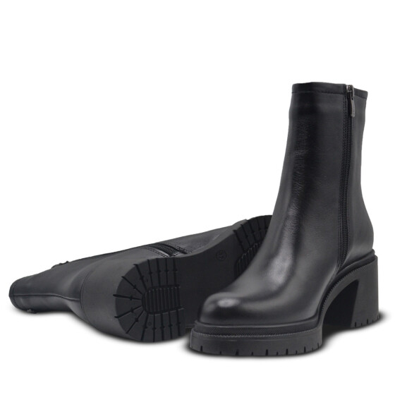 Venüs Deri Kadın Topuklu Bot Siyah 2552501K - Thumbnail