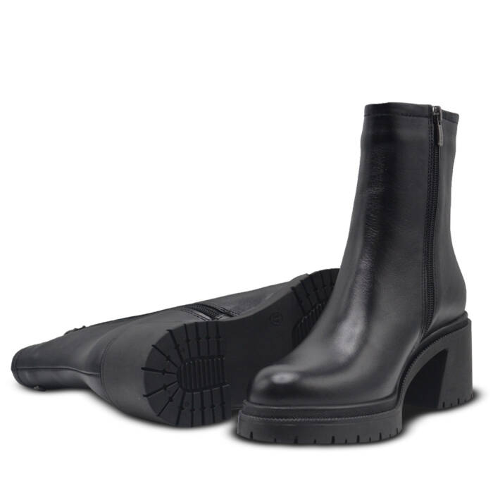 Venüs Deri Kadın Topuklu Bot Siyah 2552501K 