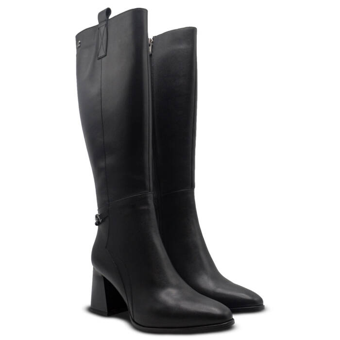 Venüs Deri Kadın Topuklu Çizme Siyah 2553904K 