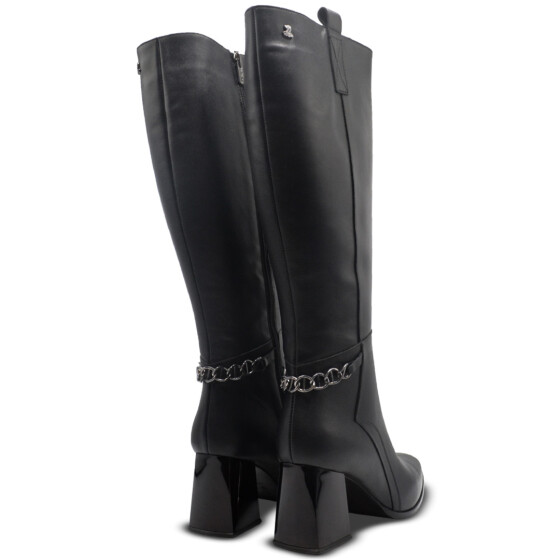 Venüs Deri Kadın Topuklu Çizme Siyah 2553904K - Thumbnail