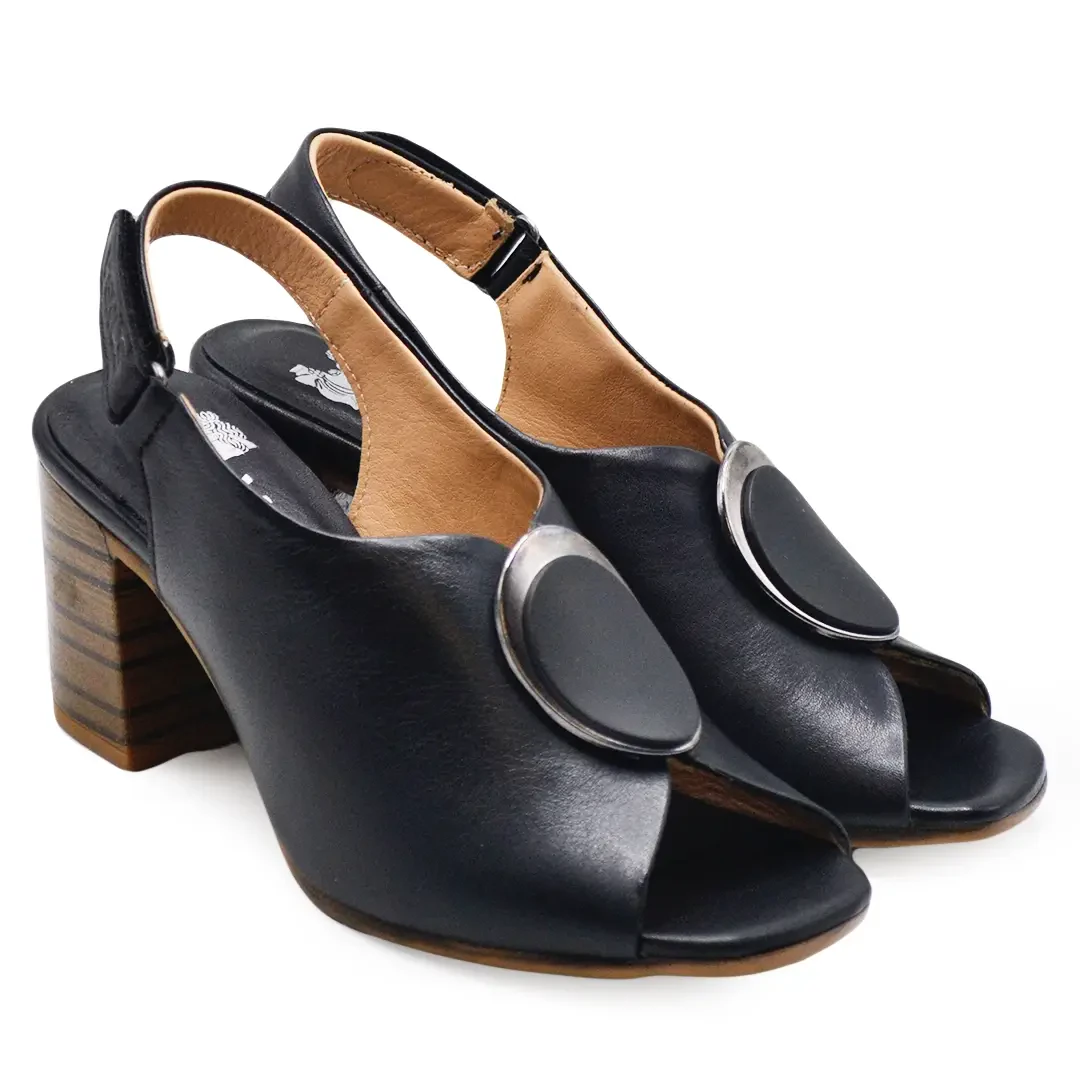 Venüs Deri Kadın Topuklu Sandalet Siyah 2108518Y  Venüs Deri Kadın Topuklu Sandalet Siyah 2108518Y