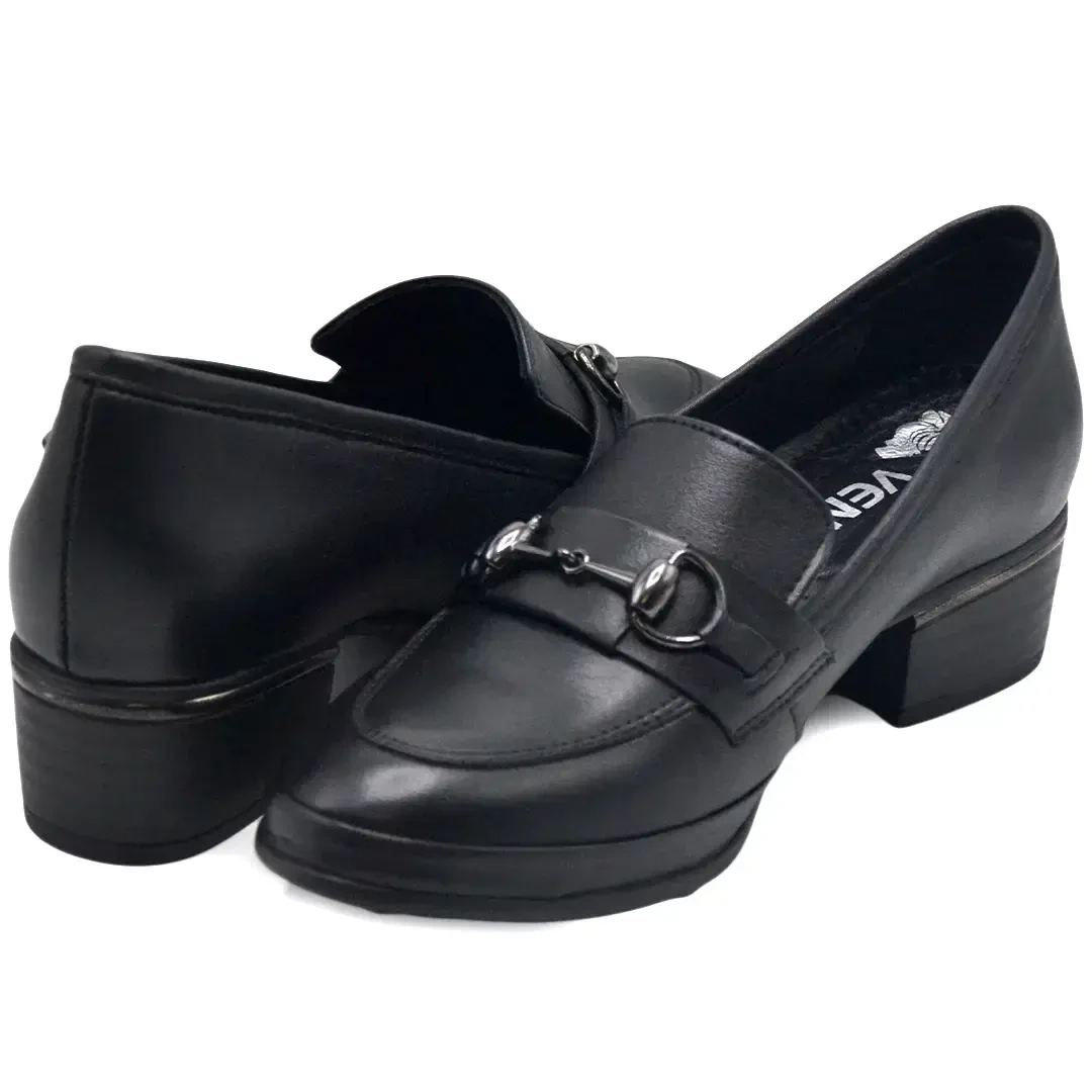 Venüs Deri Kadın Topuklu Ayakkabı Siyah 2312530Y - Thumbnail