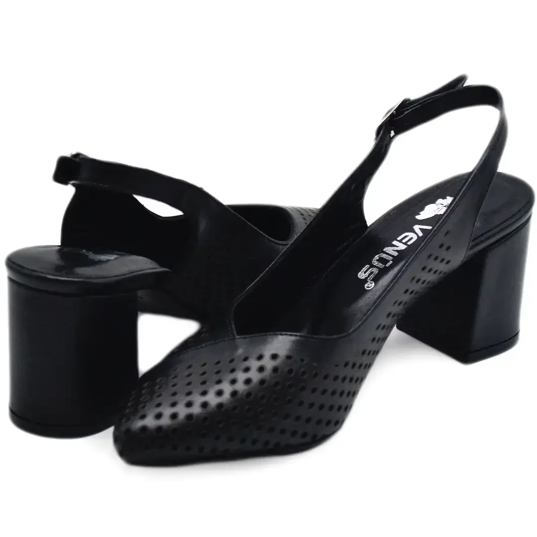 Venüs Deri Kadın Topuklu Ayakkabı Siyah 25460991Y 