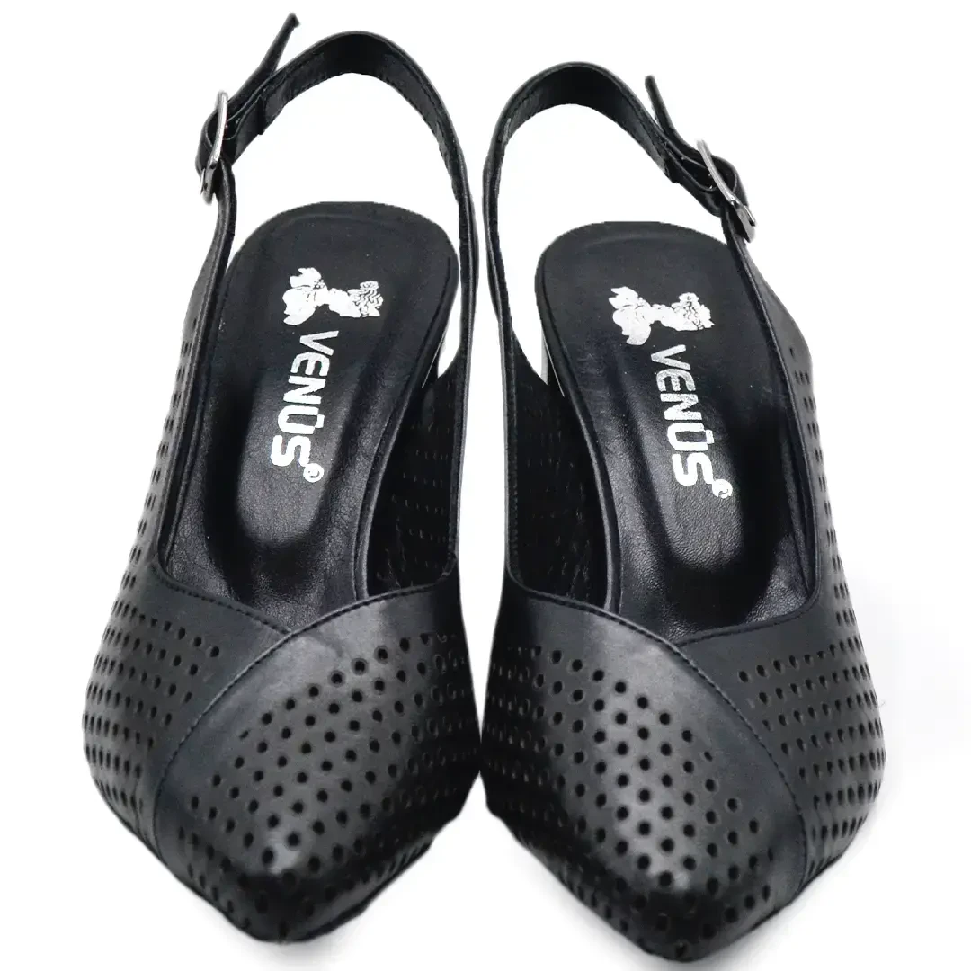 Venüs Deri Kadın Topuklu Ayakkabı Siyah 25460991Y - Thumbnail