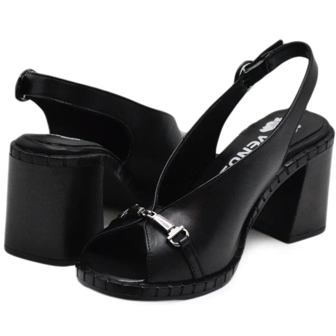 Venüs Deri Kadın Topuklu Sandalet Siyah 2511902Y Venüs Deri Kadın Topuklu Sandalet Siyah 2511902Y