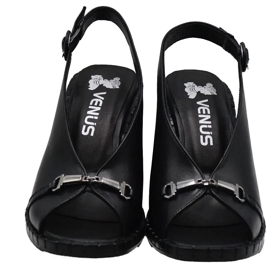 Venüs Deri Kadın Topuklu Sandalet Siyah 2511902Y Venüs Deri Kadın Topuklu Sandalet Siyah 2511902Y