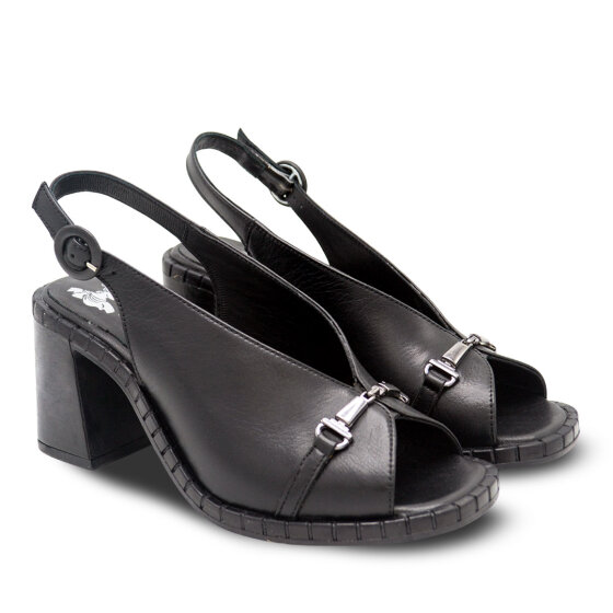 Venüs Deri Kadın Topuklu Sandalet Siyah 2511902Y