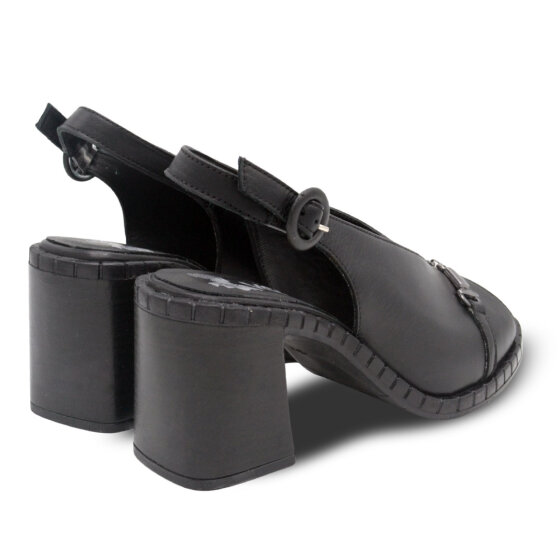 Venüs Deri Kadın Topuklu Sandalet Siyah 2511902Y - 3