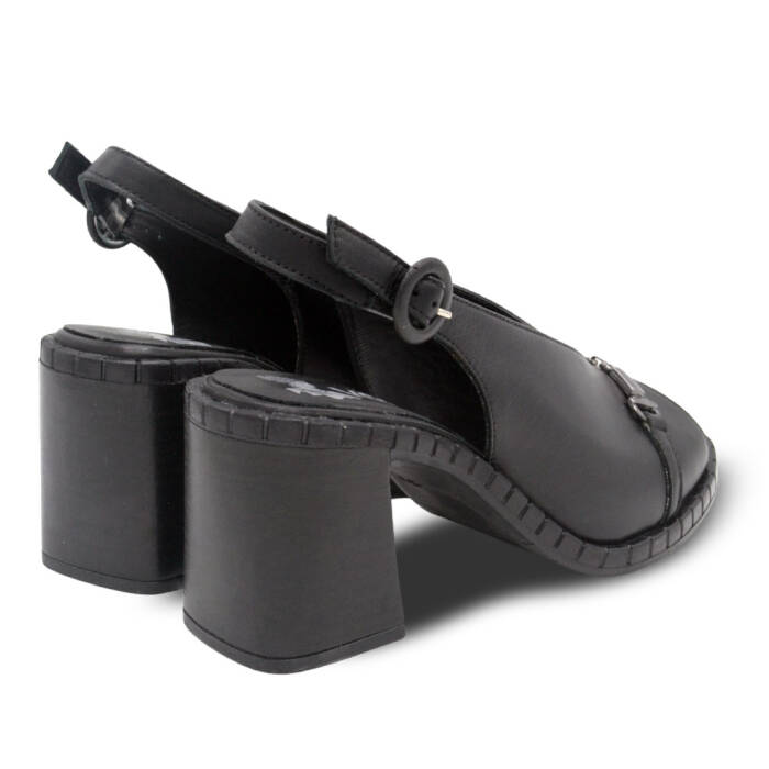 Venüs Deri Kadın Topuklu Sandalet Siyah 2511902Y - 3