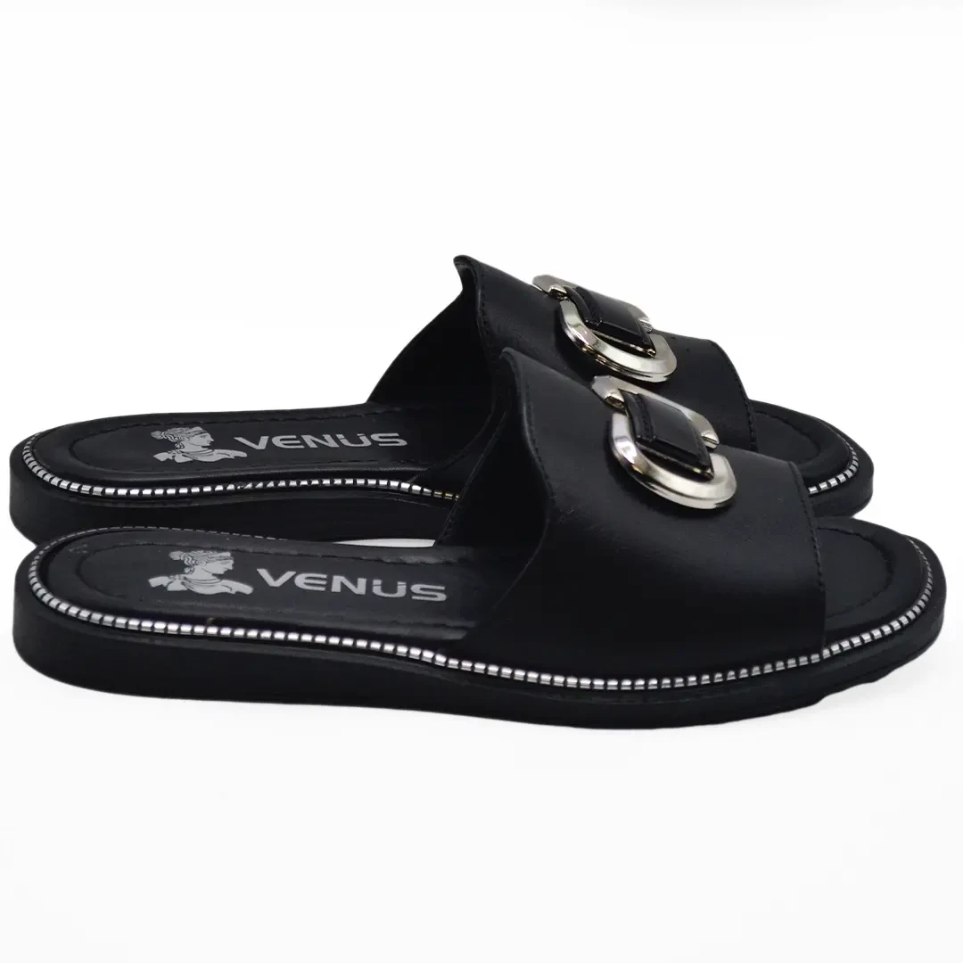 Venüs Deri Kadın Terlik Siyah 2512205Y