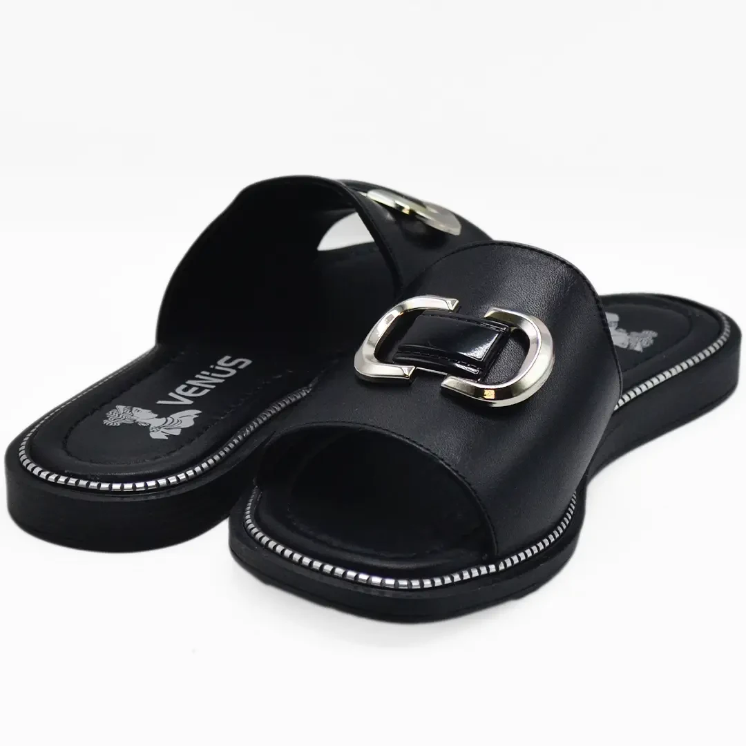 Venüs Deri Kadın Terlik Siyah 2512205Y