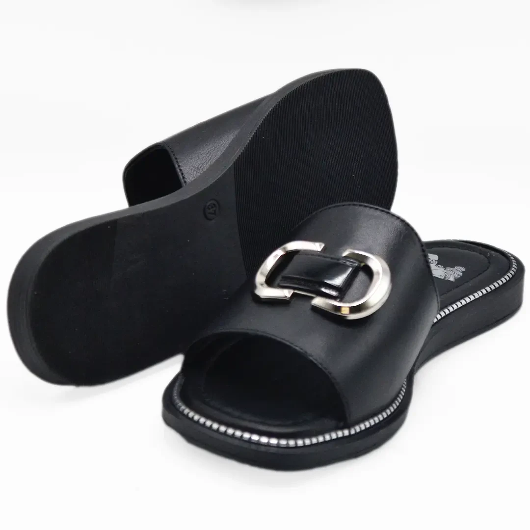 Venüs Deri Kadın Terlik Siyah 2512205Y - Thumbnail