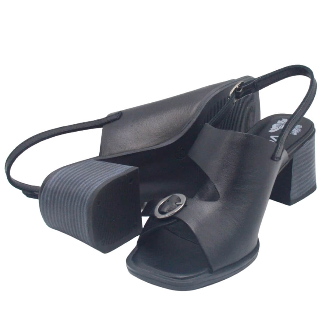 Venüs Deri Kadın Topuklu Sandalet Siyah 2510912Y - Thumbnail