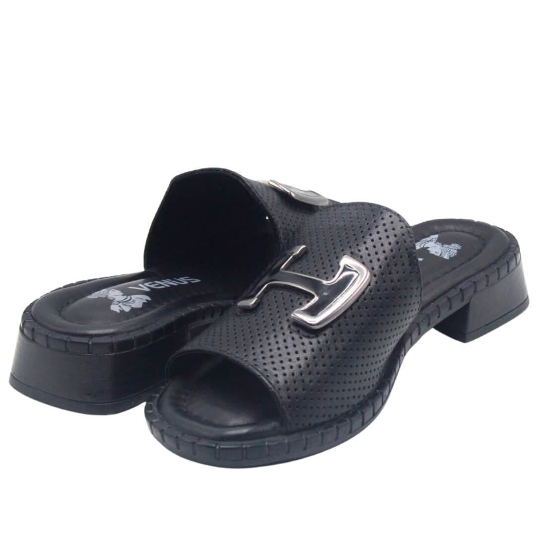 Venüs Deri Kadın Terlik Siyah 2512001Y