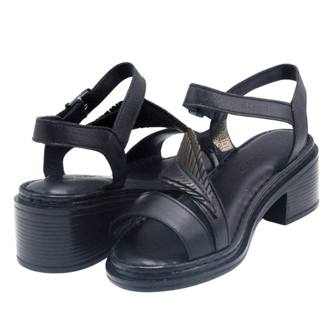 Venüs Deri Kadın Topuklu Sandalet Siyah 25020310Y