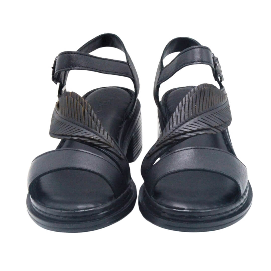 Venüs Deri Kadın Topuklu Sandalet Siyah 25020310Y