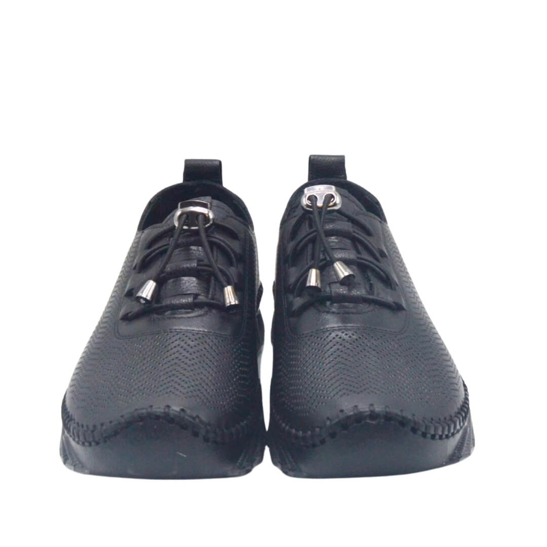 Venüs Deri Kadın Sneakers Ayakkabı Siyah 25401003Y