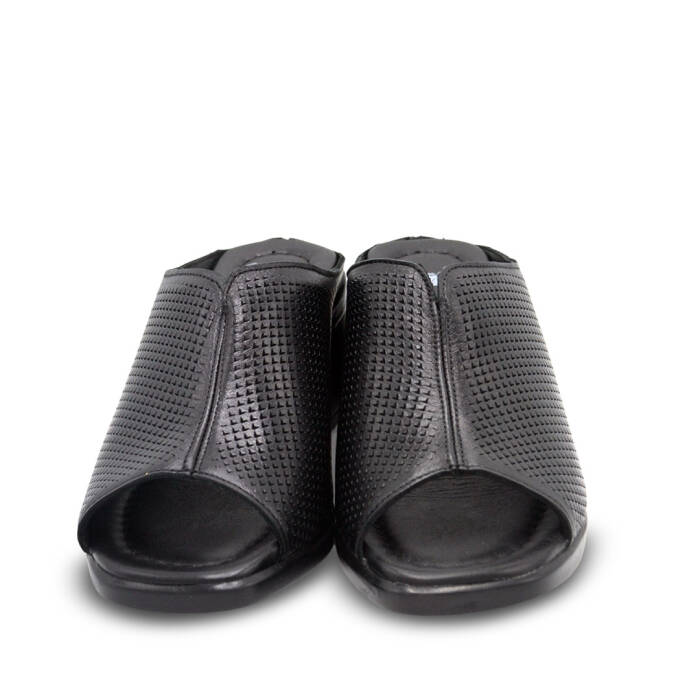 Venüs Deri Kadın Topuklu Terlik Siyah 2311520Y - 6