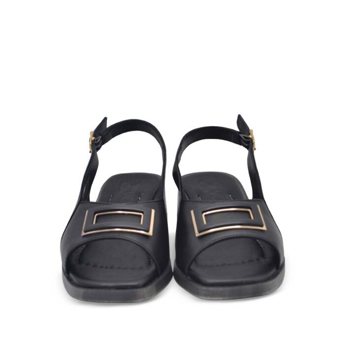 Venüs Deri Kadın Topuklu Sandalet Siyah 26020305Y - 6