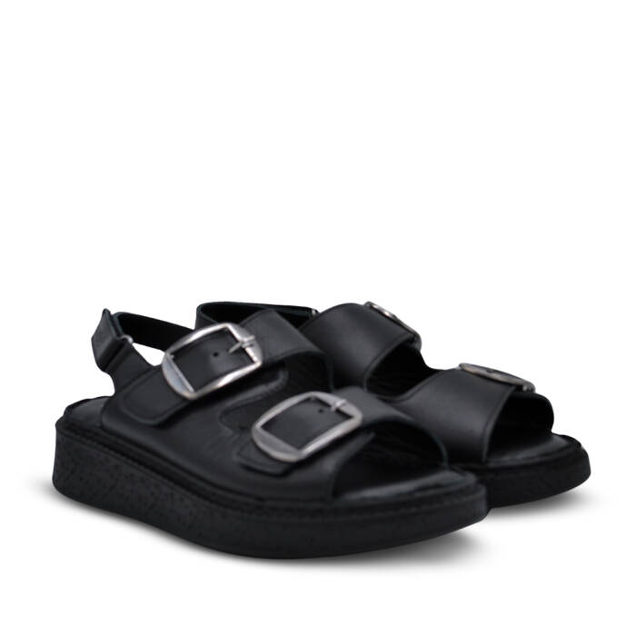 Venüs Deri Kadın Düz Sandalet Siyah 26322476Y - 1